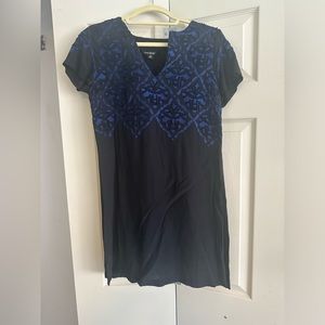 Lucky Brand beaded black shift dress